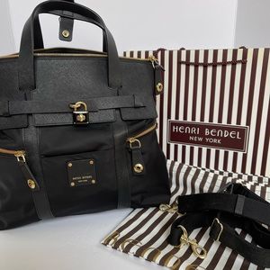 Henri Bendel Jetsetter Convertible Black Backpack